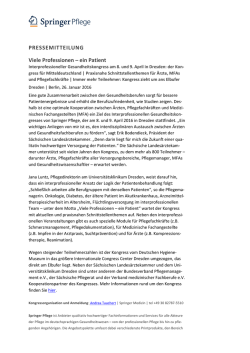 ein Patient - Gesundheitskongresse von Springer Medizin