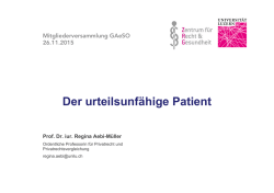 Der urteilsunfähige Patient