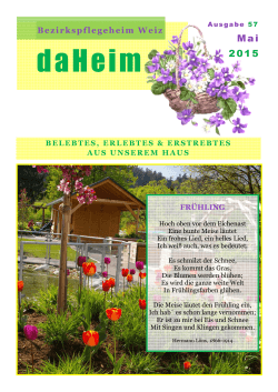 "daHeim" 2015-05 - Bezirkspflegeheim Weiz