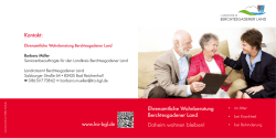 Kontakt: Ehrenamtliche Wohnberatung Berchtesgadener Land