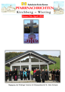 Pfarrnachrichten 2016_1 - Katholische Kirche Kärnten