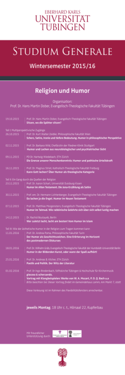 Studium Generale - Hermann Cohen Gesellschaft