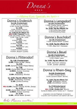 Donna´s Endenich Donna´s Lengsdorf Donna´s Buschdorf