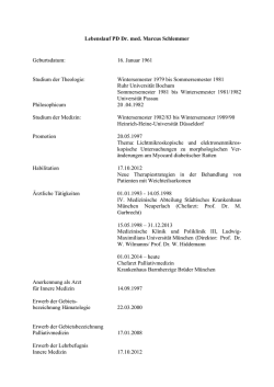 Doz. Dr. Marcus Schlemmer