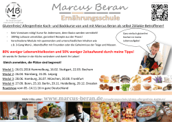 Allergenfreie Koch- und Backkurse von und mit Marcus Beran