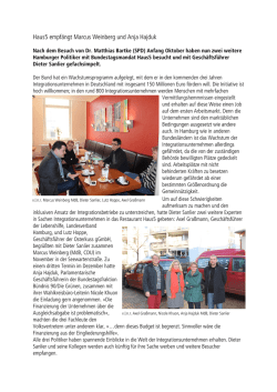 Haus5 empf&auml;ngt Marcus Weinberg und Anja Hajduk