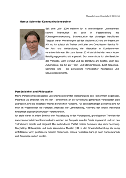 Marcus Schneider Kommunikationstrainer