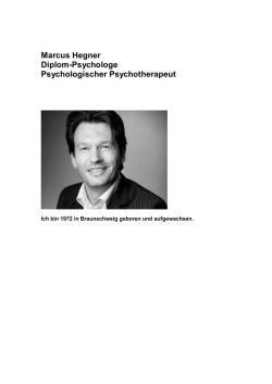 Marcus Hegner Diplom-Psychologe Psychologischer Psychotherapeut