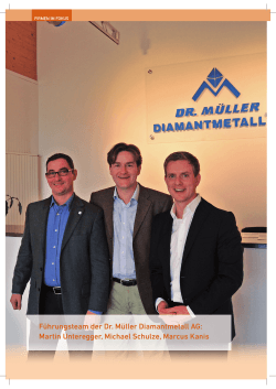 Diamond Business - Dr. Müller DIAMANTMETALL ® AG