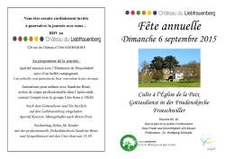 F&ecirc;te annuelle - Ch&acirc;teau du Liebfrauenberg