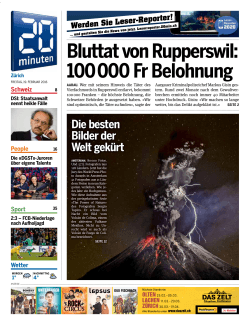 Bluttat von Rupperswil: 100 000 Fr Belohnung