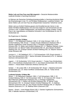 Stefan Leib und Uwe Fass zwei Mal siegreich &ndash; Deutsche