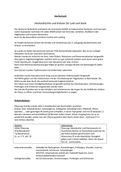Herbstzeit Heckenfr&uuml;chte und Kr&auml;uter f&uuml;r Leib und Seele