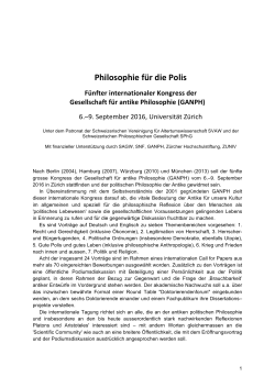 Programm - Gesellschaft für Antike Philosophie