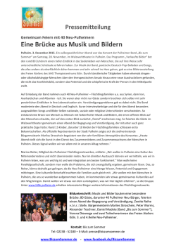 Eine Br&uuml;cke aus Musik und Bildern