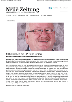 CDU koaliert mit SPD und Grünen