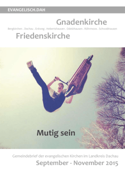 Gnadenkirche Friedenskirche Mutig sein