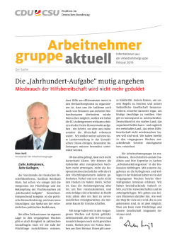 Die &bdquo;Jahrhundert-Aufgabe&ldquo; mutig angehen - CDU/CSU