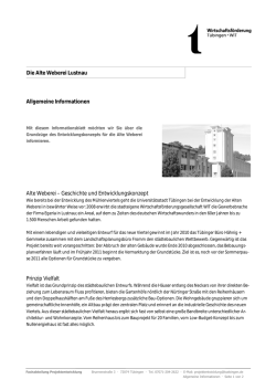 Allgemeine Informationen Alte Weberei – Geschichte