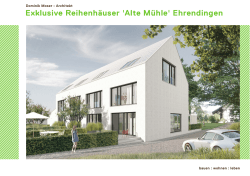 Exklusive Reihenhäuser `Alte Mühle` Ehrendingen - BB-GmbH