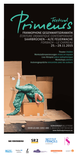 Festival Primeurs Programm 2015