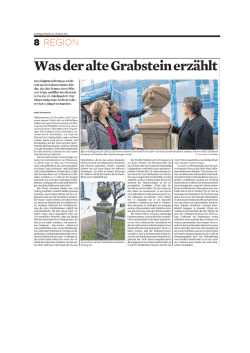 Was der alte Grabstein erzählt