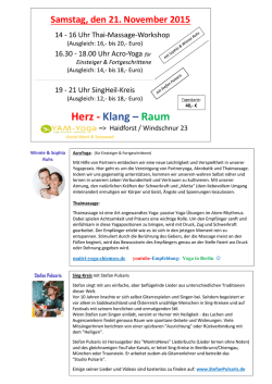 Herz - Klang &ndash; Raum - Maitri Yoga Chiemsee