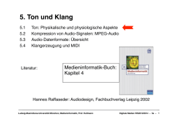 5. Ton und Klang - Medieninformatik