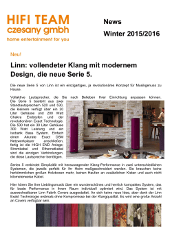 News Winter 2015/2016 Linn: vollendeter Klang mit modernem