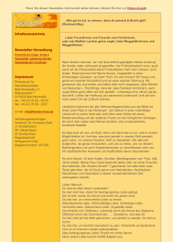 Newsletter 2015 Advent - beim Förderkreis Bad Herrenalb eV