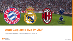 Audi Cup 2015 live im ZDF
