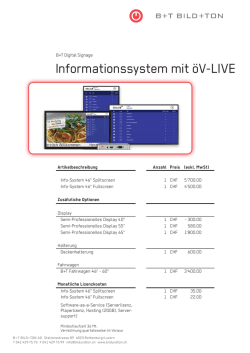 Informationssystem mit öV-LIVE