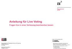Anleitung für Live Voting