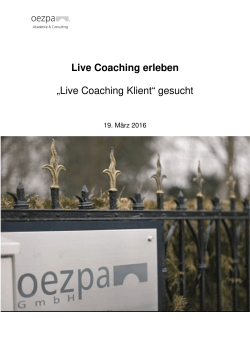 live coaching