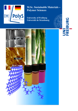 M.Sc. Sustainable Materials – Polymer Sciences