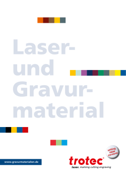 Gravurmaterialien-Katalog