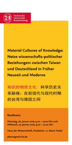 Material Cultures of Knowledge - Max Planck Institute for the History
