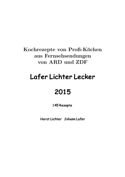 Lafer Lichter Lecker 2015