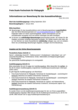 Infoblatt - Freie Duale Fachschule