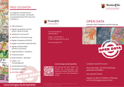 Open Data - Innovation durch Transparenz und freie Nutzung