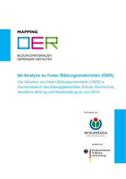 Ist-Analyse zu freien Bildungsmaterialien (OER)