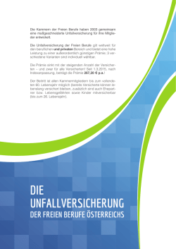 Die Unfallversicherung der Freien Berufe &Ouml;sterreichs