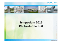 Symposium 2016 Küchenlufttechnik