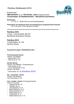 Ausstellung Paintbusse 2016 - Stadtteilschule Stellingen