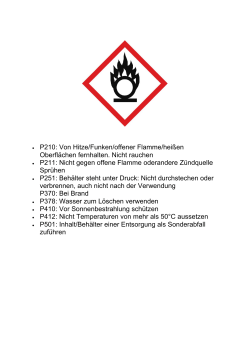 P210: Von Hitze/Funken/offener Flamme/heißen