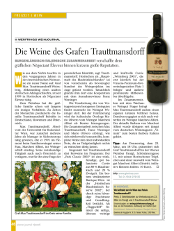 Die Weine des Grafen Trauttmansdorff