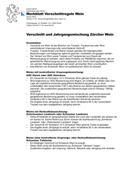 Verschnittregeln Wein - Kantonales Labor Zürich