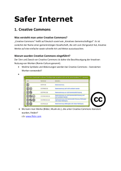 Safer Internet 1. Creative Commons