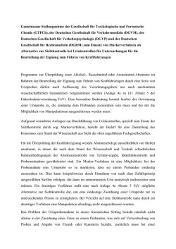 Gemeinsame Stellungnahme