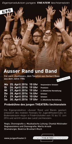 Ausser Rand und Band - Junges Theater Liechtenstein